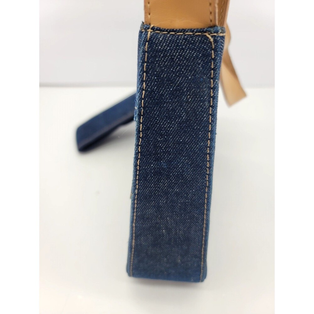 Denim Satchel Shoulder Bag Jean Jacket Purse with Cell Phone/Mace Holder - Picture 7 of 8